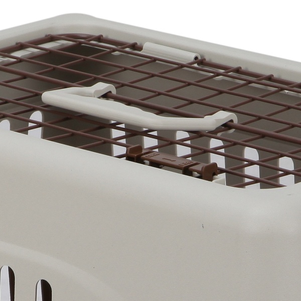 Переноска Safari Range 50х35х32 см для кошек и собак Pet Choice с металлической верхней решеткой, коричневый