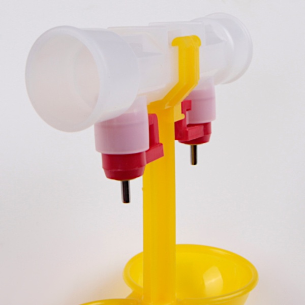 Поилка ниппельная для птиц двойная с каплеуловителем на трубу, 5 шт.