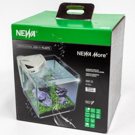 Аквариум с тумбой Newa More NMO 50W Daylight LED 45 л с фильтром, нагревателем и освещением рассвет-закат, белый NEW VERSION