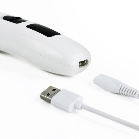 Машинка аккумуляторная для стрижки собак и кошек Petwant с керамическим лезвием, белая, USB