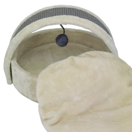 Когтеточка-лежак 40х42х30 см, кремовый