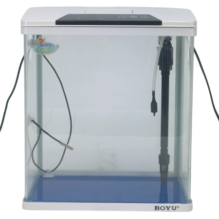 Аквариум Boyu HG-300 панорамный 22 л, LED освещение, дисплей, фильтры, белый​