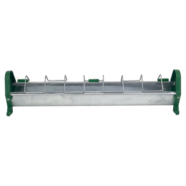 Кормушка лотковая 50 см оцинкованная сталь для цыплят и мелкой птицы