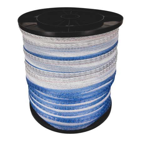 Лента для электропастуха FarmGuard зимняя сине-бело-красная 40 мм / 200 м / 8х0.4 мм SS