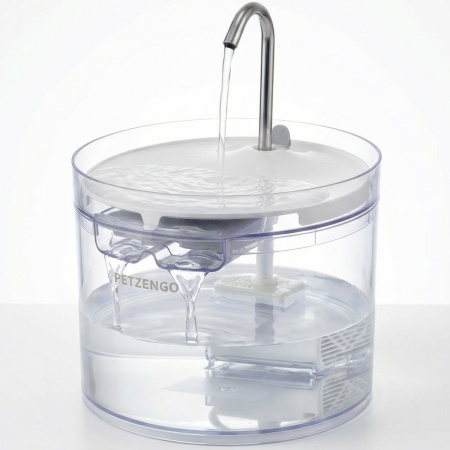 Автокормушка Petzengo PF28W Wi-Fi 4 л для сухого корма и Автопоилка фонтан Petzengo PW28 2,2 л