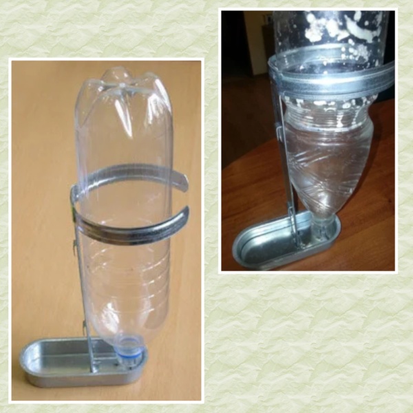 Поилка под бутылку оцинкованная сталь