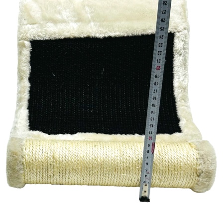 Когтеточка-волна для кошек 50х30х25 см с туннелем, кремовый