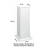 Тумба под аквариумы Newa NMO 20, NMO 30, NMO 30R, EGO 20/30, 24х24х100 см, белый