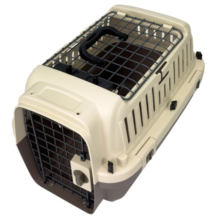 Переноска Superior Range 51х33х33 см для кошек и собак Pet Choice с креплением к ремню безопасности автомобиля и металлической верхней решеткой