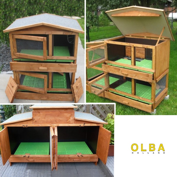 Пластиковый пол для кроликов и кур 25х25 см зеленый, 2 шт.