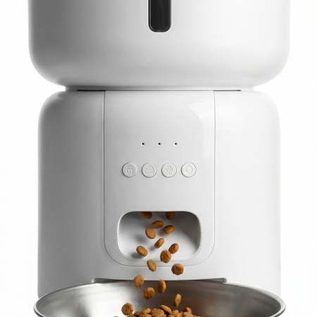 Автокормушка Petzengo PF28W Wi-Fi 4 л для сухого корма и Автопоилка фонтан Petzengo PW28 2,2 л