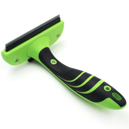 Дешеддер L с прямым лезвием 100 мм и с кнопкой самоочистки для вычесывания шерсти животных