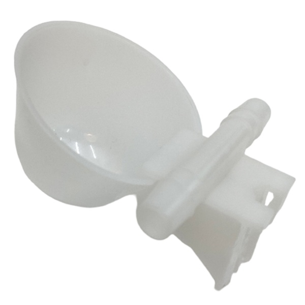 Поилка чашечная с креплением на сетку, диаметр 6,3 см, двойной штуцер