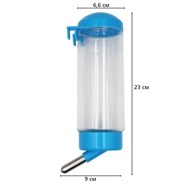 Поилка-шарик для кроликов, хомяков, грызунов, 500 мл, синий