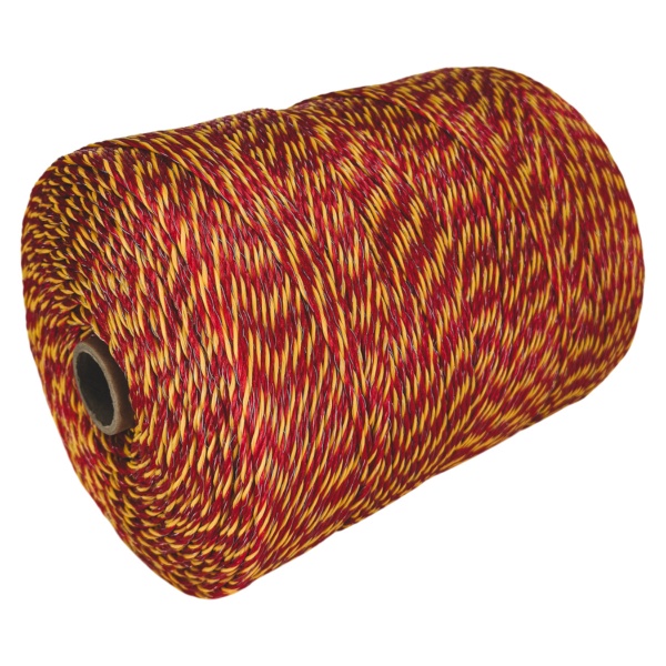 Провод для электропастуха FarmGuard красный с желтым 3 мм / 1000 м / 3x0,2 мм