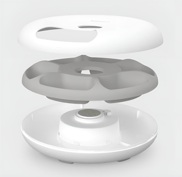 Автокормушка Petwant F6-LCD 6 секций, ж/к дисплей, белая