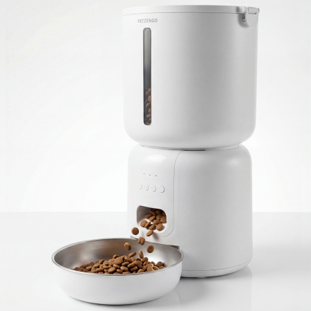 Автокормушка Petzengo PF28W Wi-Fi 4 л для сухого корма и Автопоилка фонтан Petzengo PW28 2,2 л