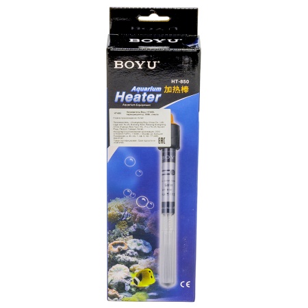 Нагреватель для аквариума Boyu HT-850 50 Вт, терморегулятор, стекло на 40−60 л