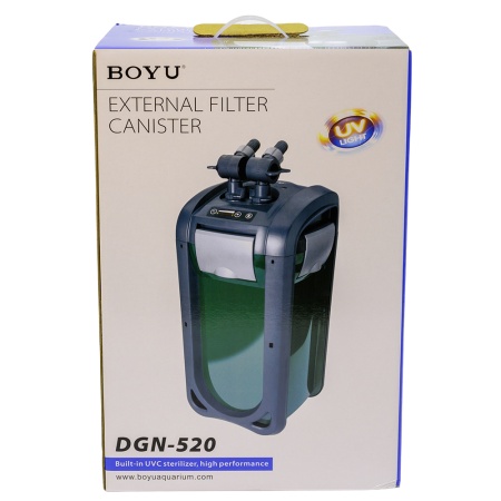 Фильтр внешний Boyu DGN-520 с УФ стерилизацией для аквариума 150-550 л с регулятором канистровый 1610 л/ч