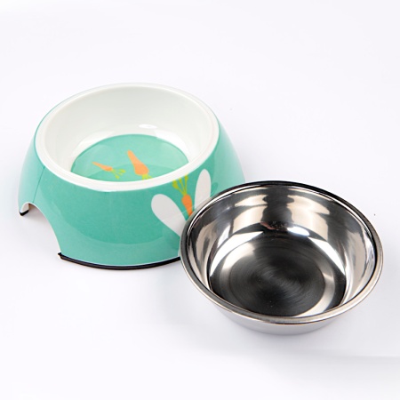 Миска со съемной чашей для собак и кошек, 14.5x14.5x5 см, 150 мл, голубой
