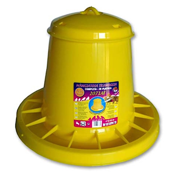 Кормушка бункерная 3,5 кг пластик с разделительной решеткой для цыплят