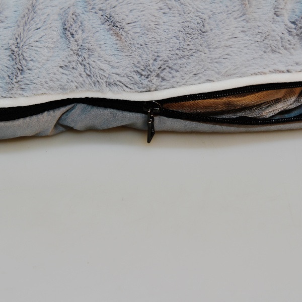 Лежак подушка Pet Choice для собак, 100х73х15 см, со съемным чехлом на молнии, серый