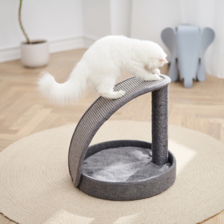 Когтеточка-лежак 40х40х43 см, серый