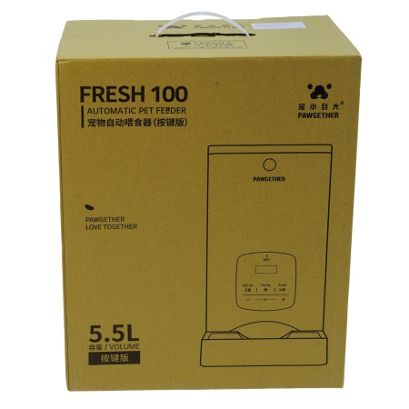 Автоматическая кормушка для кошек и собак Pawgether F100 FRESH 100 5,5 л с таймером