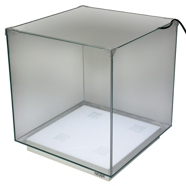 Аквариум Newa Ego LID, EL 50W, 45 л панорамный, LED освещение, белая стеклянная крышка