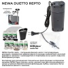 Аквариум Newa Mirabello MIR 70D Daylight LEDS, 70 л, с фильтром, нагревателем и освещением рассвет-закат, серый NEW VERSION