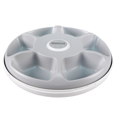 Автокормушка Petwant F6-LCD 6 секций, ж/к дисплей, белая