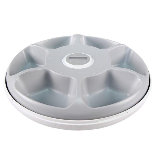 Автокормушка Petwant F6-LCD 6 секций, ж/к дисплей, белая