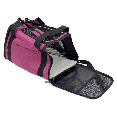 Сумка переноска складная для собак и кошек 45х30х30 см, розовая