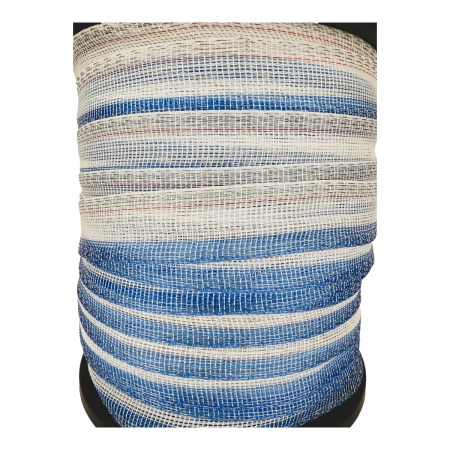 Лента для электропастуха FarmGuard зимняя сине-бело-красная 40 мм / 200 м / 8х0.4 мм SS