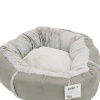 Лежак подушка Pet Choice для собак и кошек, круглый 66х66х15 см, меховой, серый