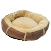 Лежак подушка Pet Choice для собак и кошек, круглый 66х66х15 см, меховой, бежевый