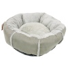 Лежак подушка Pet Choice для собак и кошек, круглый 66х66х15 см, меховой, серый