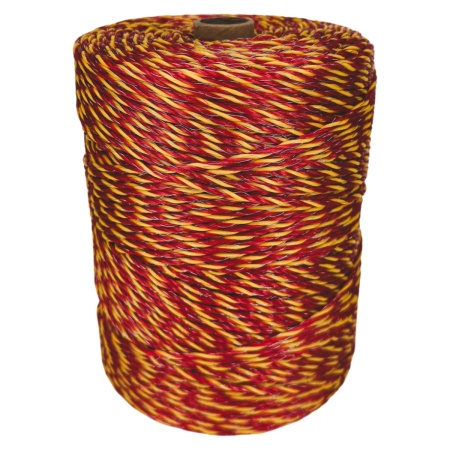 Провод для электропастуха FarmGuard красный с желтым 3 мм / 500 м / 3x0,2 мм