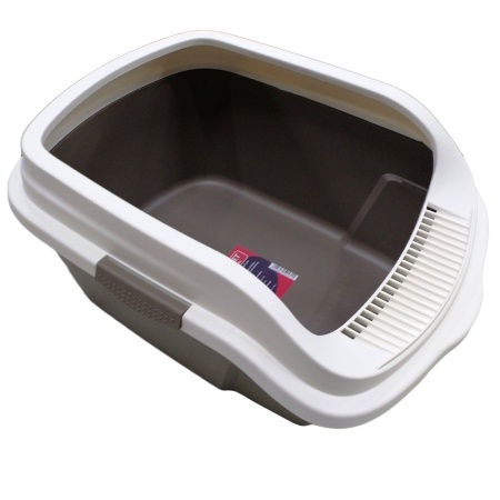 Лоток для кошек с высокими бортиками Sanitaire Range 51х39х24 см, коричневый