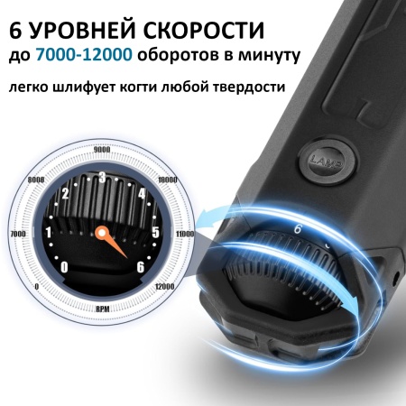 Гриндер для кошек и собак Petwant N60 USB, подсветка, LED индикатор, 6 скоростей, серый