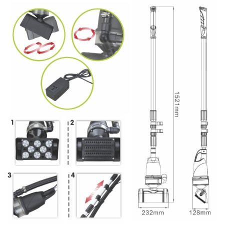 Пылесос водный илосос для пруда Boyu WNQ-1