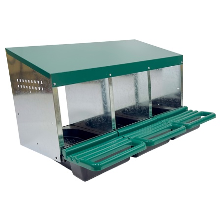 Гнездо для кур несушек HobbyFarm 3 секции с яйцесборником