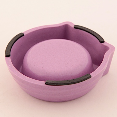 Миска бамбуковая для собак и кошек, 12.5x12x4 см, 150 мл, фиолетовый