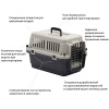 Переноска Departures Range 60х40х40 см, авиапереноска Pet Choice авиа стандарт для животных до 10 кг в самолете или в машине