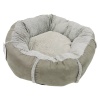 Лежак подушка Pet Choice для собак и кошек, круглый 66х66х15 см, меховой, серый