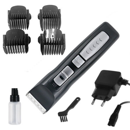 Машинка аккумуляторная для стрижки собак и кошек Petwant 2 скорости, Turbo, керамическое лезвие, черная, USB