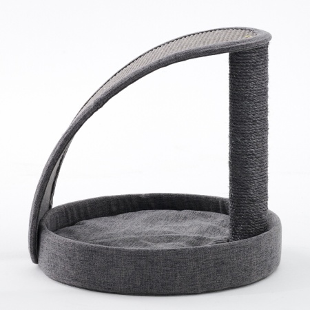 Когтеточка-лежак 40х40х43 см, серый