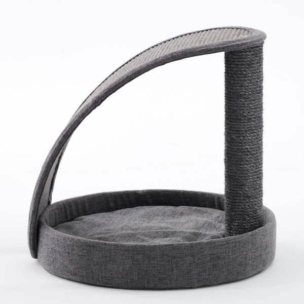 Когтеточка-лежак 40х40х43 см, серый