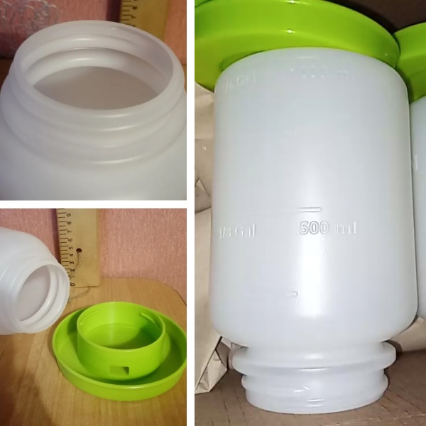 Поилка вакуумная 1 л для цыплят, перепелов и другой мелкой птицы, комплект 5 шт.