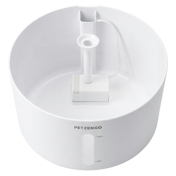 Автопоилка фонтан Petzengo PW9-L 2.5 л, с подсветкой, для кошек и собак, белая